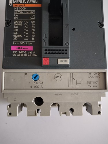 MERLIN GERIN NS 100H COMPACT CIRCUIT BREAKER 100AMP - Picture 3 of 15