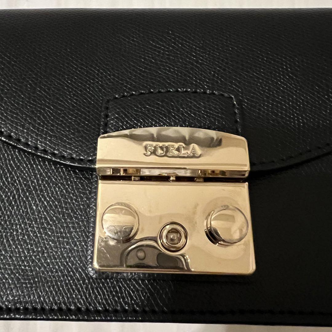 Furla Metropolis Mini Crossbody Bag BGZ7 Black Leather 17x12x7.7cm  