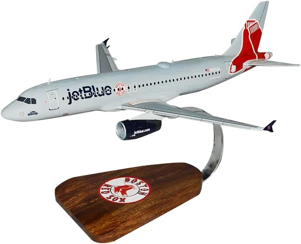 Avión de escritorio Jetblue Airways Airbus A320-200 Boston Red Sox modelo 1/100 SC Foto 3 de 4