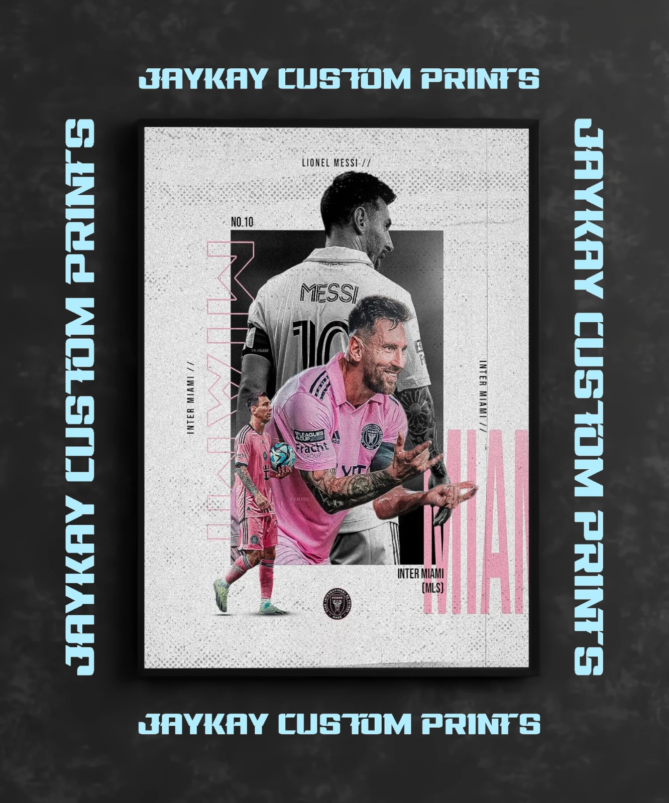 Lionel Messi Inter Miami CF MLS Soccer Poster Print - No Frame