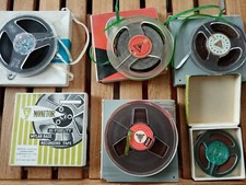 Lot 6 Bandes magnétiques-grundig/philips/pyral+BOITIERS-MAGNETIC TAPE ! 