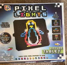 NEW Toy Hub Pixel Lights Picture Tablet With 6 Great Design Templates Age 6 Up