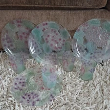 Elements Hydrangea Garden 8 Piece Snack Set- 4pc 10" plates, 4pc 12oz mugs