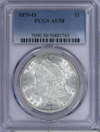1879-O Morgan Silver Dollar $1 PCGS AU58