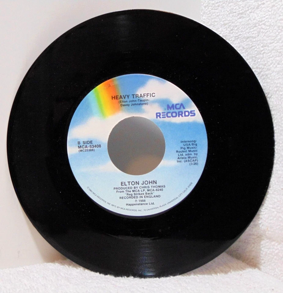 Elton John – A Word In Spanish - 1988 MCA Records 7" 45 + Picture Sleeve NM/VG+ Foto 4 de 4