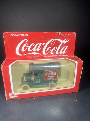 Vintage 1979 Die-Cast Metal Coca-Cola Green Delivery Truck New Hartoy
