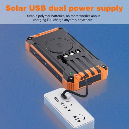 36000mAh Super Solar Power Bank Portable External Battery Wireless Fast Charging - Picture 11 of 33