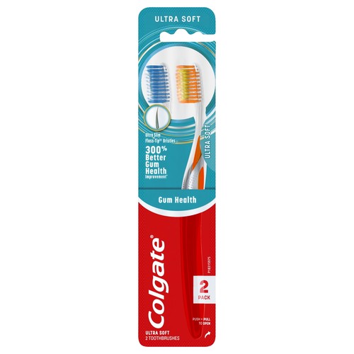 Colgate Gum Health Adult Manual Toothbrush, Ultra Soft, 2 Pack - Picture 5 of 5