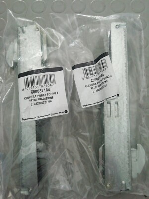 ARISTON INDESIT OVEN DOOR HINGES DOOR ORIGINAL PAIR C00087164