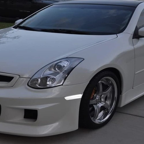 Clear LED Front Bumper Side Marker Light For 03-07 Infiniti G35 Coupe Skyline - Picture 2 of 7