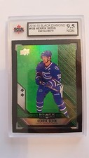 Henrik Sedin 2014-15 UD Black Diamond Emerald Hockey Card #9/10 KSA Grade 9.5!!!