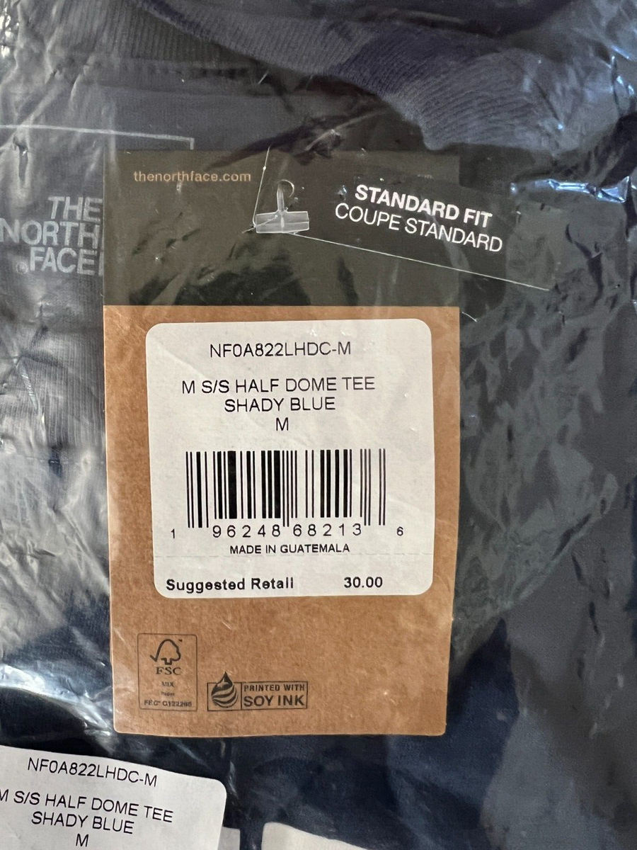MSRP: $30 | North Face Half Dome Tee Shady Blue | Mens Medium | eBay