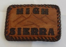 Vintage Leather Belt Buckle High Sierra