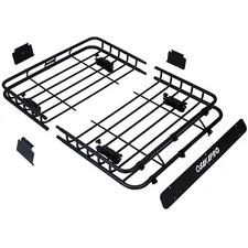 Rooftop Cargo Carrier Basket Motoring Roof Rack,Top Mount Roof Rack 42" black