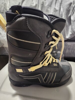 VANS WOMAN 8 SNOWBOARD BOOTS HI STANDARD BLACK GOLD
