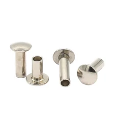 Nickeled Steel Oval Head Semi Tubular Rivets M2 M2.5 M3 M4 M5 M6