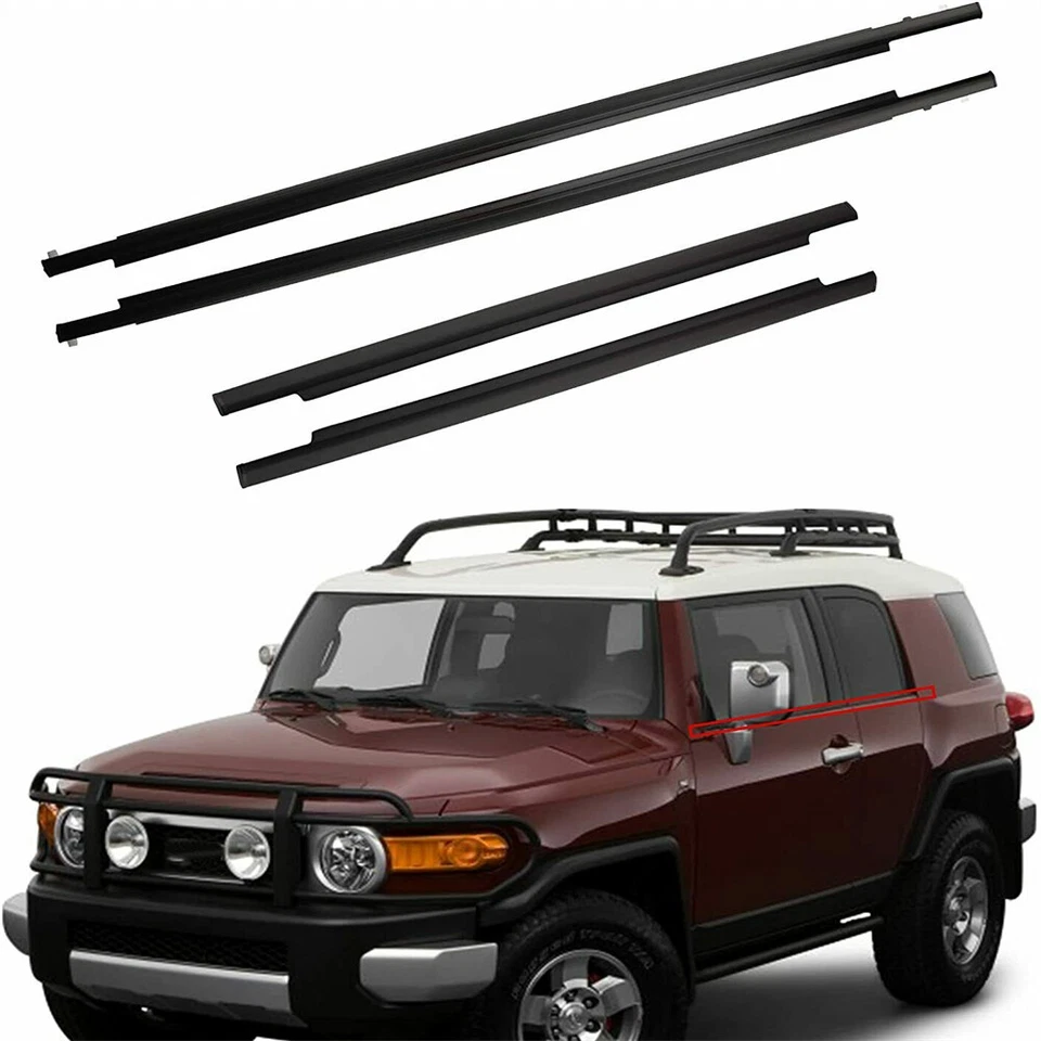 Se adapta a Toyota FJ Cruiser 2007-2014 ventana impermeabilización moldura embellecedor sello cinturón Foto 2 de 4