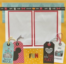 Disney 12x12 Premade Scrapbook Page-FUN