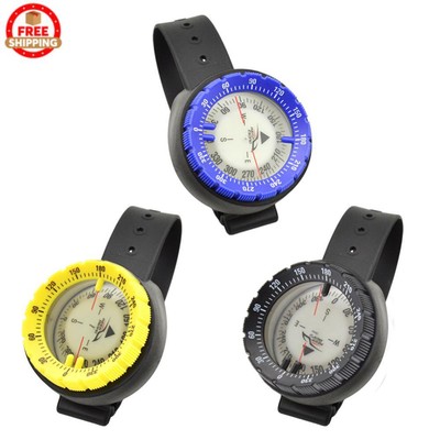 Scuba Diving Compass Portable Wrist Compass Max 50m Waterproof for Scuba Diving