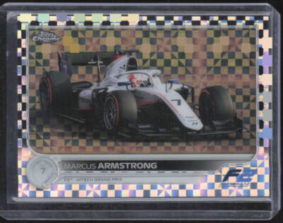 2022 Topps Chrome Formula 1 #135 Marcus Armstrong Checker Flag