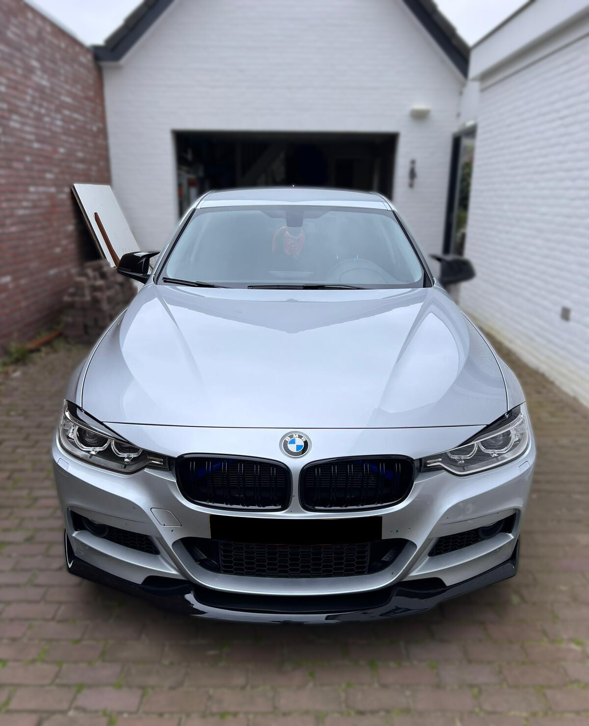 Spoiler avant pour BMW Série 3 F30 M-Tech 2012-2019 en plastique ABS noir mat