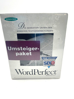 Windows Word Perfect Umsteigerpaket  6.0 Textverarbeitung Neu