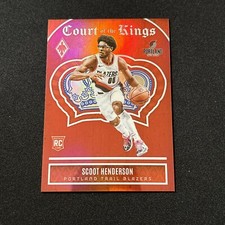 2023-24 Phoenix Scoot Henderson Rookie Court of the Kings Red Prizm /125 CL Mtch