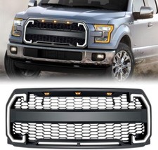 Front Raptor Style Grille Wdrl Turn Signal Lights For 15-17 Ford F150 F-150