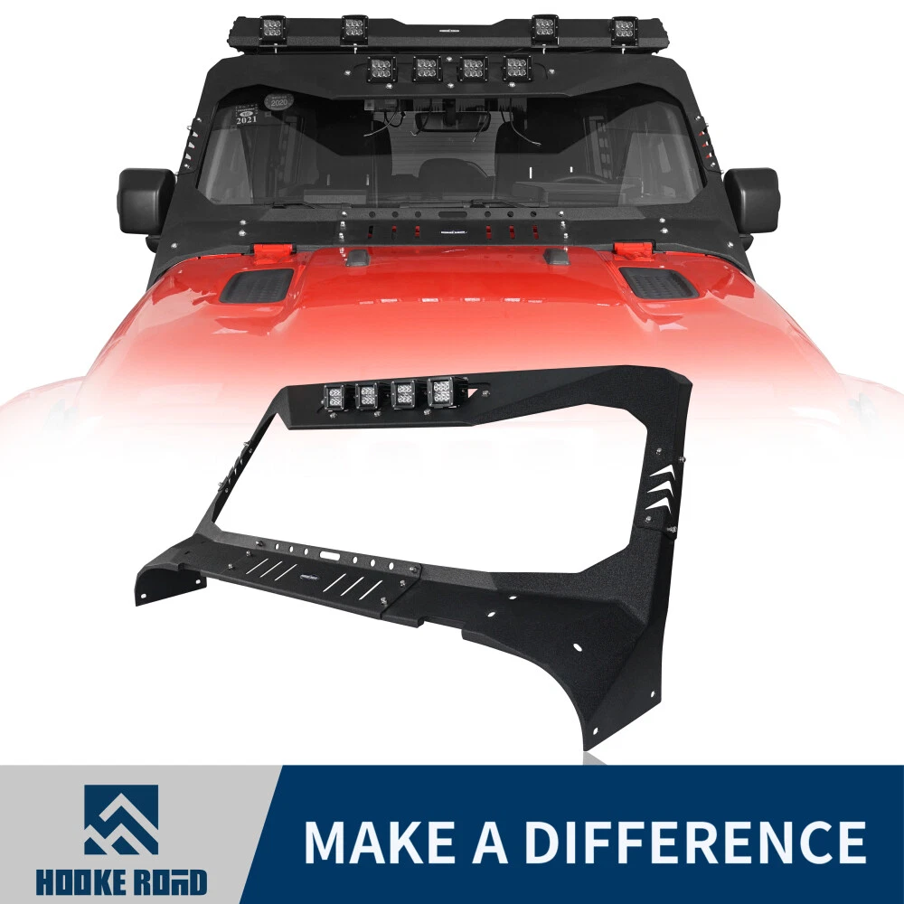 Hooke Road Madmax Windshield Frame Cowl Cover for 2018 2023 Jeep