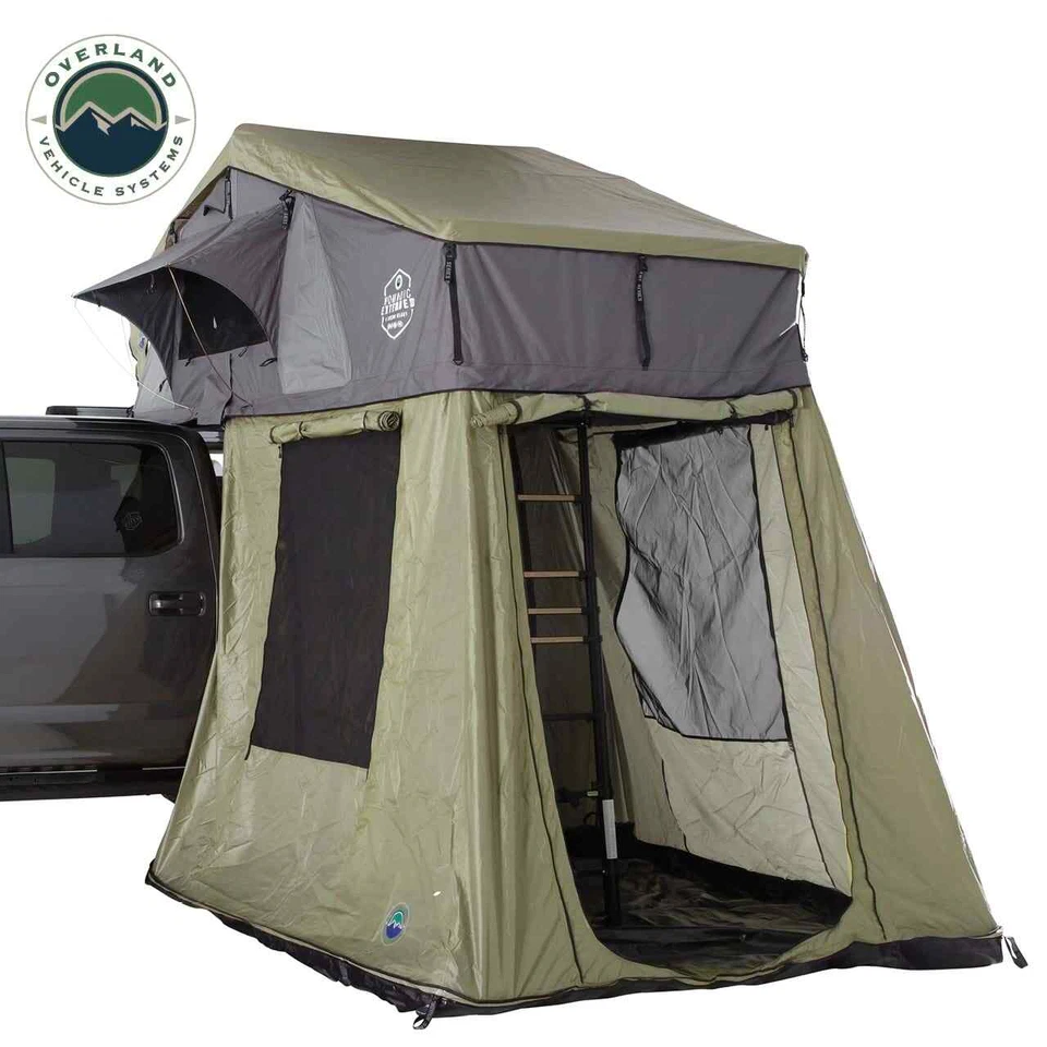 For Nomadic 3 Roof Top Tent Annex Green Base With Black Floor and Travel Cover O