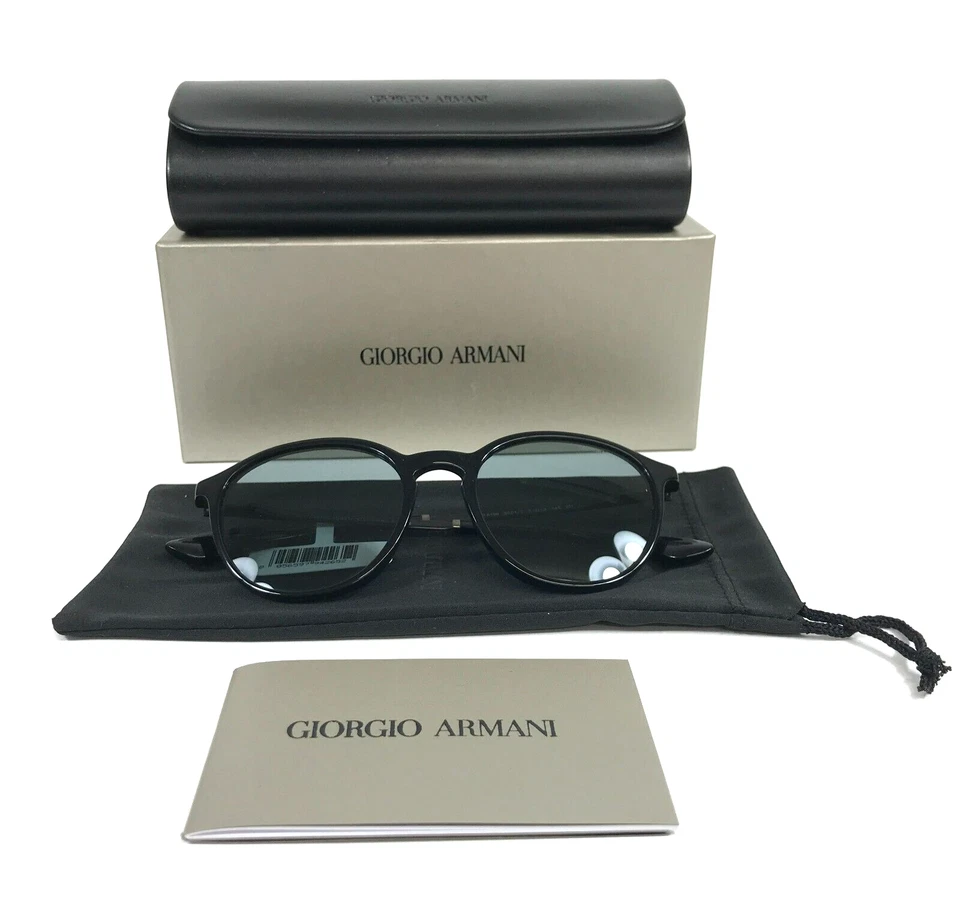 Gafas de sol Giorgio Armani AR8196 5001/1 negras monturas redondas con lentes grises Foto 2 de 4