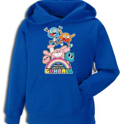 FRUIT OF THE LOOM Lo straordinario mondo di Gumball felpa cappuccio e tascone The Amazing World