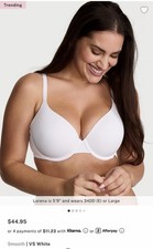 NWT Victoria's Secret T-Shirt Lightly Lined Demi Bra Underwire White 34D Wired