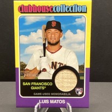 Topps 2024 Heritage Luis Matos Clubhouse Relic #CCR-LMA Rookie Giants Baseball