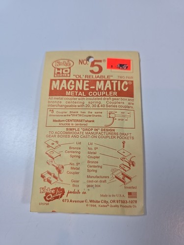 Acoplador de metal Kadee #5 HO MAGNE-MATIC "OL confiable" 070798 | Zustand: New