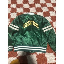 Celtics Green Satin Varsity Jacket