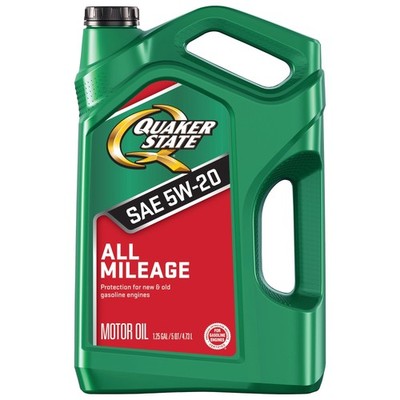 Quaker State All Mileage Full Synthetic 5W-20 Motor Oil, 5Quart 5W-20 Motor Oil
