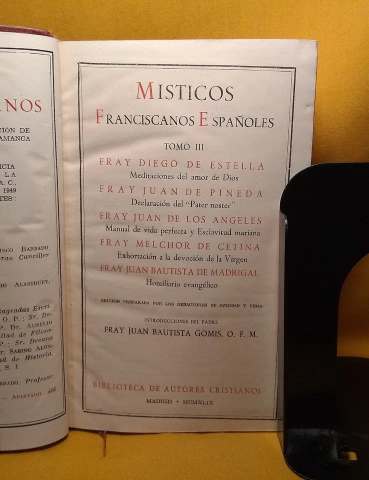 Misticos Franciscanos Espanoles, tomo II & III, HC Spanish Text, Catholic - Image 4 of 4