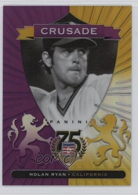 2014 Panini Hall of Fame Crusades Purple /50 Nolan Ryan #82 HOF n8a