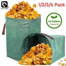 Garden Leaf Bags 72 Gal Heavy Duty Waste Container Reusable Yard Lawn Collector