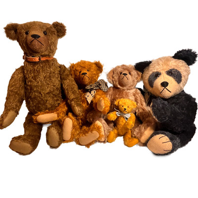Handmade Teddy Bears OOAK Vintage Jointed Mohair Catlin Country Panda 1990s