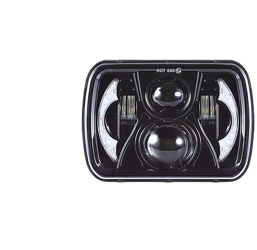 Par de faros LED de haz alto/bajo DRL de 5X7" 7x6" pulgadas para camioneta Nissan Hardbody D21 Foto 2 de 4