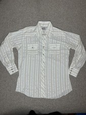 Vintage H Bar C Ranchwear Western Shirt Men's XL Permanent Press Pearl Snap