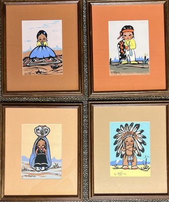 OODEE COLOR SCREEN PRINTS (set of 4) 1956 GERDA CHRISTOFFERSEN (1917-2012)