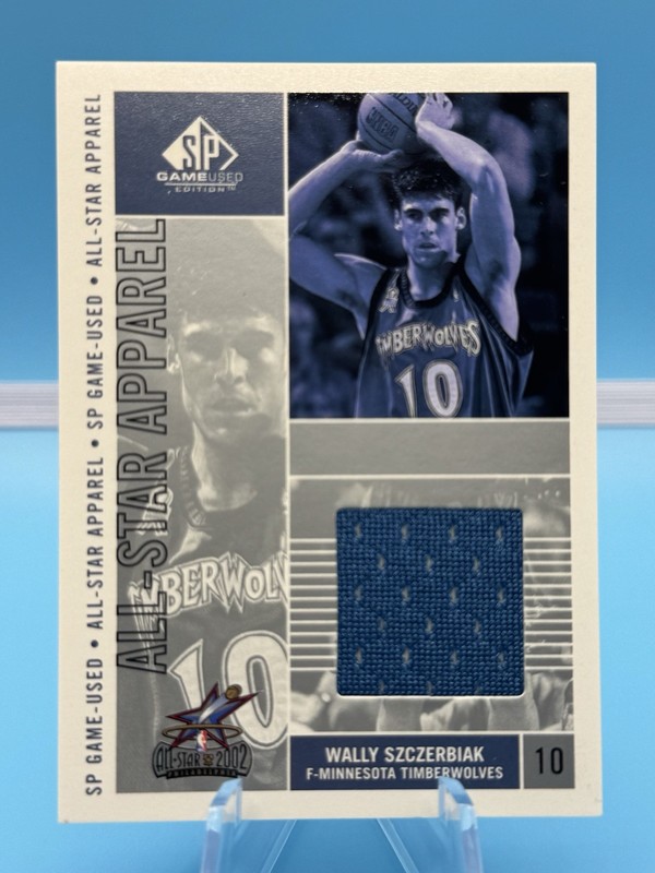 2002-03 UD SP Wally Szczerbiak #WS-AS All-Star Apparel Game Used Jersey Card