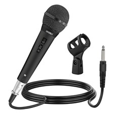 Microphone Dynamic Vocal Handheld Mic Cardioid Unidirectional Microfono w On ...