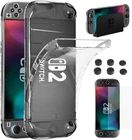 For Nintend Switch 2, Clear Cover Case, Screen Glass, Silicone Thumb Grip Cap