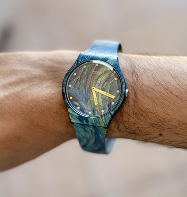 Swatch Van Gogh Uhr MoMA Ed limitiert wunderschön 41mm