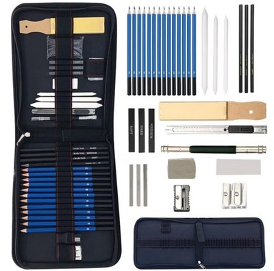 32PCS H&B Sketch Drawing Pencil Set Art Charcoal Sketching Kit for Artists Gifts