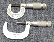 Brown & Sharpe  0-1 inch and 1-2 inch micrometer (nice set)- freshly serviced